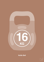 plakat: kettle bell 16 kg - cider spice-Fitness-A1two3