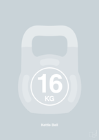plakat: kettle bell 16 kg - light drizzle-Fitness-A1two3