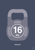 Kettle bell 16 kg - petrol-Fitness-A1two3