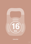 plakat: kettle bell 16 kg - powder-Fitness-A1two3