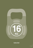 plakat: kettle bell 16 kg - secret meadow-Fitness-A1two3