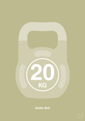 plakat: kettle bell 20 kg - back to nature-Fitness-A1two3