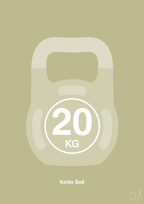 plakat: kettle bell 20 kg - back to nature-Fitness-A1two3