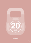 plakat: kettle bell 20 kg - bubble shell-Fitness-A1two3