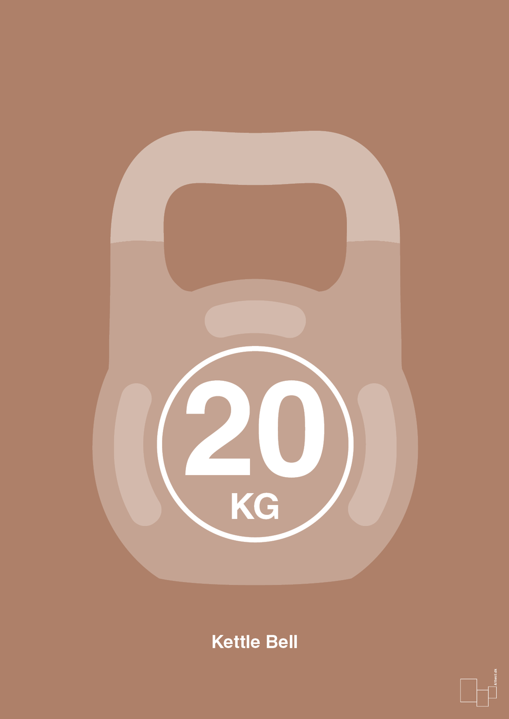 plakat: kettle bell 20 kg - cider spice-Fitness-A1two3
