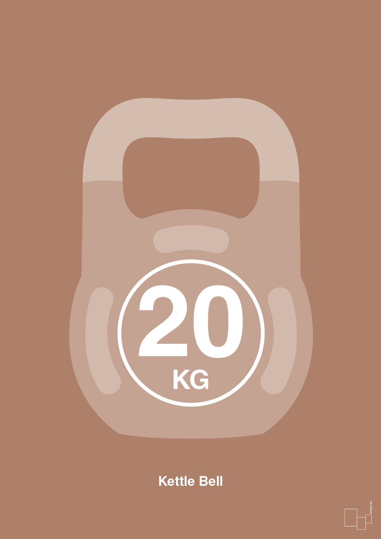 plakat: kettle bell 20 kg - cider spice-Fitness-A1two3
