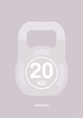 plakat: kettle bell 20 kg - dusty lilac-Fitness-A1two3