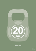 plakat: kettle bell 20 kg - jade-Fitness-A1two3
