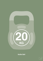 plakat: kettle bell 20 kg - jade-Fitness-A1two3