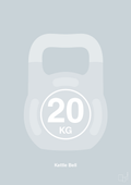 plakat: kettle bell 20 kg - light drizzle-Fitness-A1two3