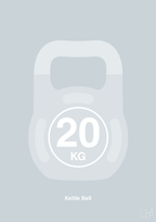 plakat: kettle bell 20 kg - light drizzle-Fitness-A1two3