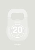 plakat: kettle bell 20 kg - painters white-Fitness-A1two3