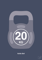 Kettle bell 20 kg - petrol-Fitness-A1two3