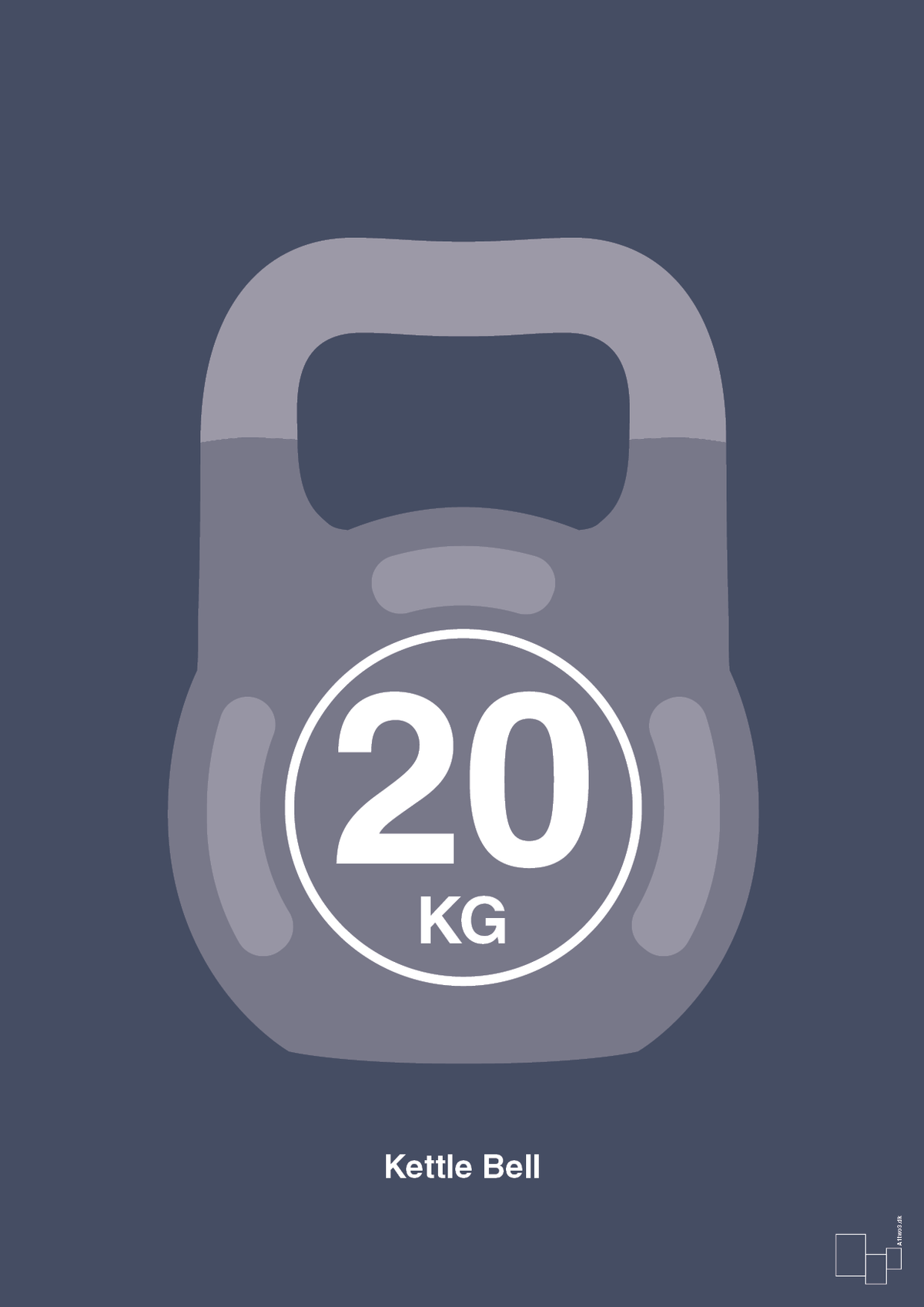 Kettle bell 20 kg - petrol-Fitness-A1two3