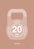 plakat: kettle bell 20 kg - powder-Fitness-A1two3
