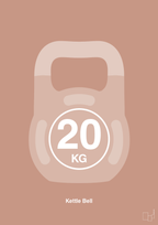 plakat: kettle bell 20 kg - powder-Fitness-A1two3