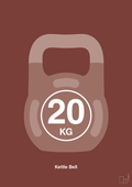 plakat: kettle bell 20 kg - red pepper-Fitness-A1two3