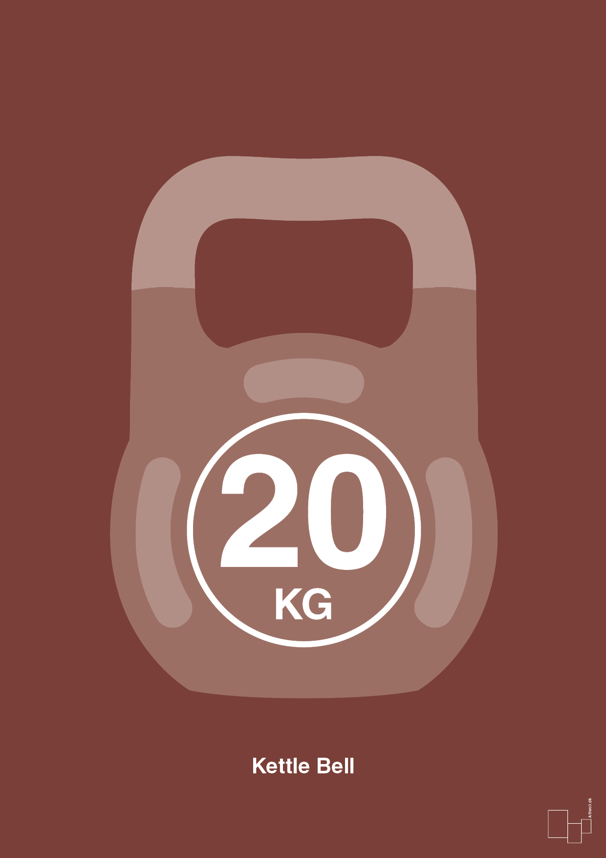 plakat: kettle bell 20 kg - red pepper-Fitness-A1two3