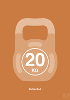 plakat: kettle bell 20 kg - rumba orange-Fitness-A1two3