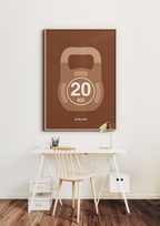 plakat: kettle bell 20 kg - misty forrest-Fitness-A1two3