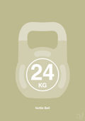 plakat: kettle bell 24 kg - back to nature-Fitness-A1two3