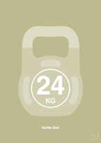 plakat: kettle bell 24 kg - back to nature-Fitness-A1two3