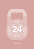 plakat: kettle bell 24 kg - bubble shell-Fitness-A1two3