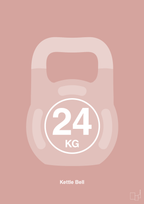 plakat: kettle bell 24 kg - bubble shell-Fitness-A1two3