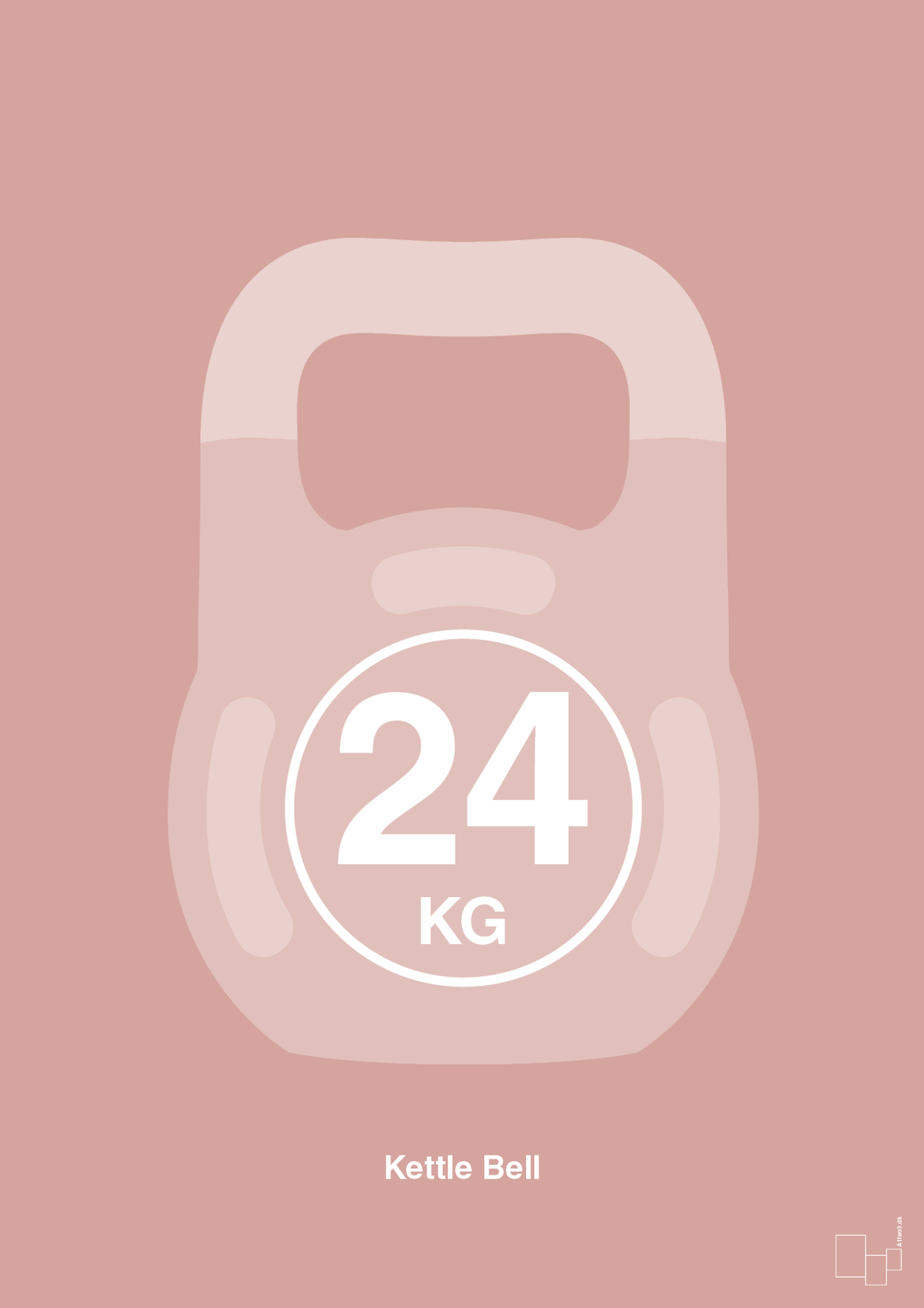 plakat: kettle bell 24 kg - bubble shell-Fitness-A1two3