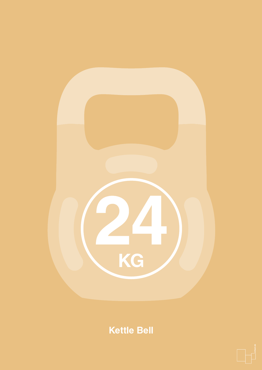 plakat: kettle bell 24 kg - charismatic-Fitness-A1two3