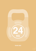 plakat: kettle bell 24 kg - charismatic-Fitness-A1two3