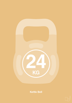 plakat: kettle bell 24 kg - charismatic-Fitness-A1two3
