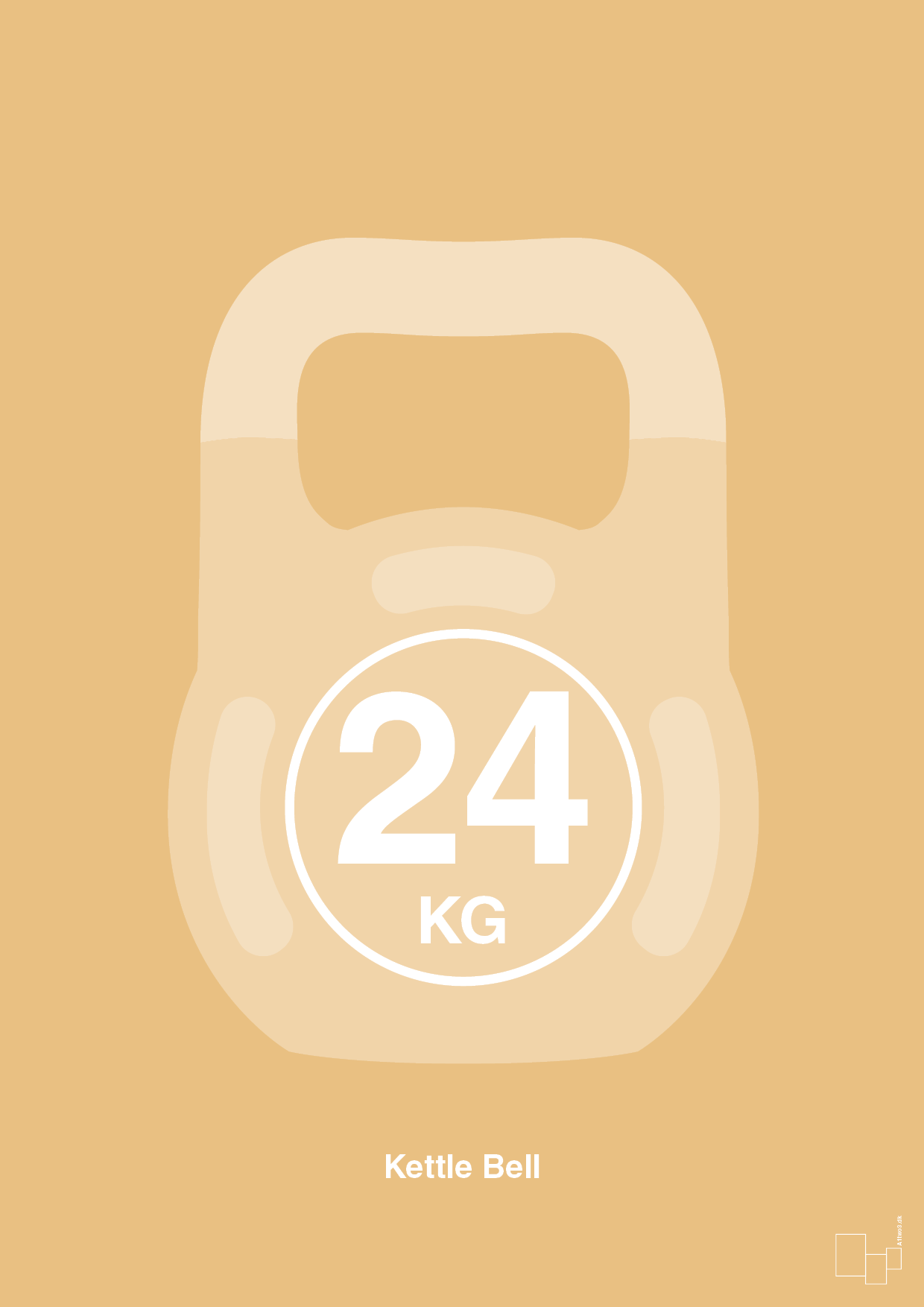 plakat: kettle bell 24 kg - charismatic-Fitness-A1two3