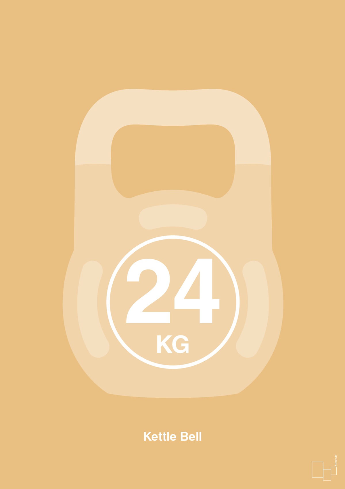 plakat: kettle bell 24 kg - charismatic-Fitness-A1two3