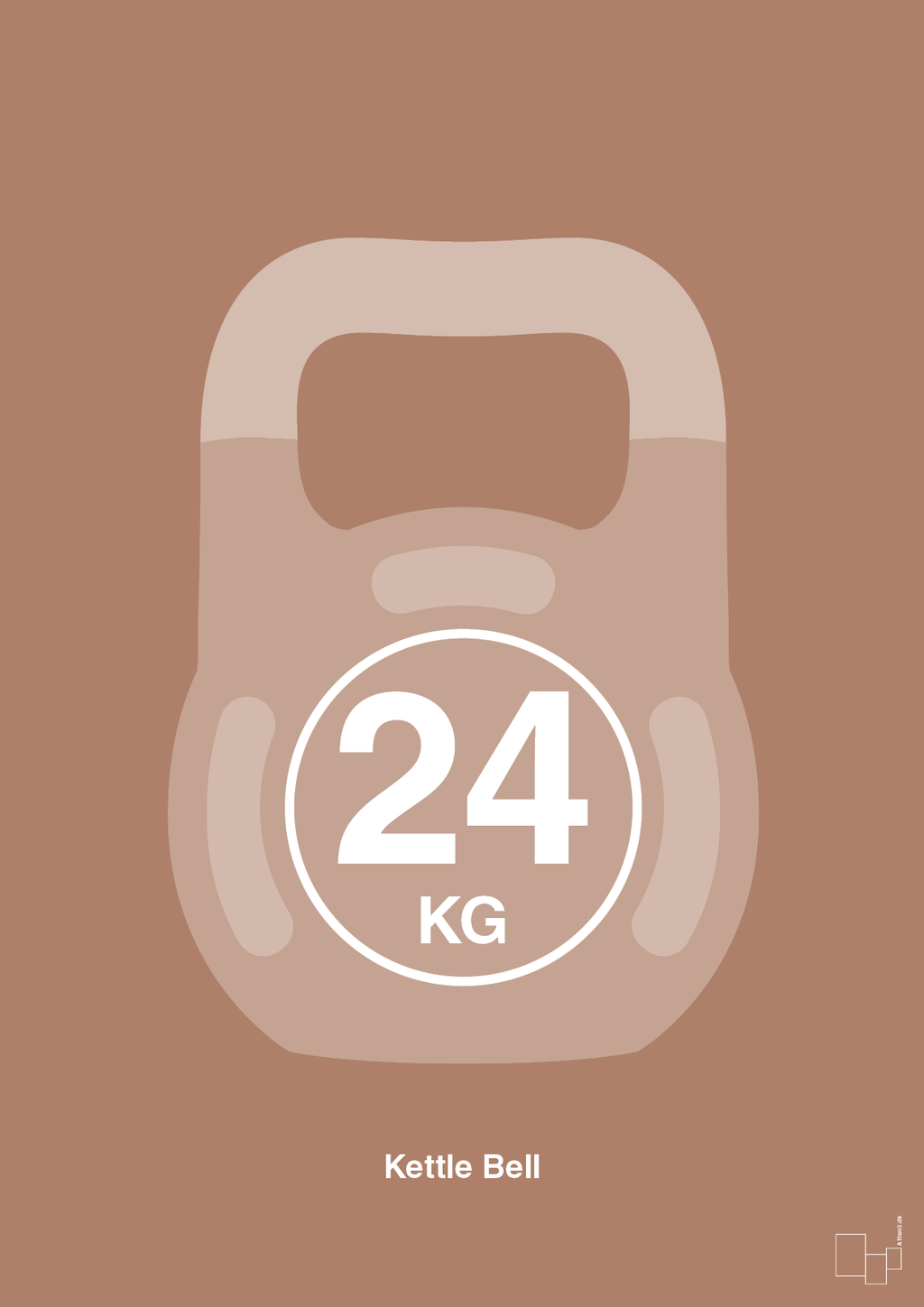 plakat: kettle bell 24 kg - cider spice-Fitness-A1two3