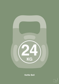 plakat: kettle bell 24 kg - jade-Fitness-A1two3