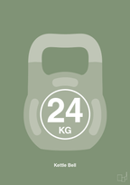 plakat: kettle bell 24 kg - jade-Fitness-A1two3