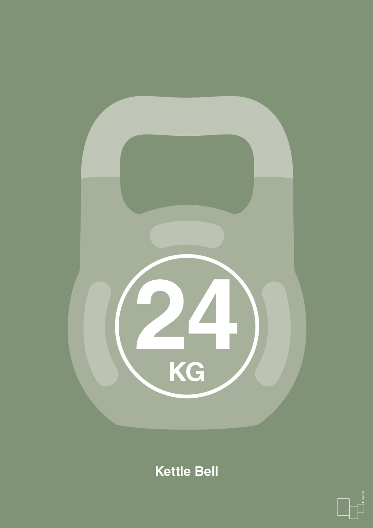 plakat: kettle bell 24 kg - jade-Fitness-A1two3