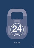 plakat: kettle bell 24 kg - lapis blue-Fitness-A1two3