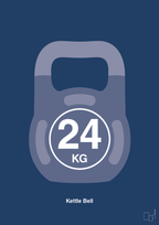 plakat: kettle bell 24 kg - lapis blue-Fitness-A1two3