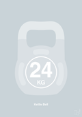 plakat: kettle bell 24 kg - light drizzle-Fitness-A1two3