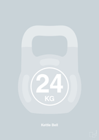 plakat: kettle bell 24 kg - light drizzle-Fitness-A1two3