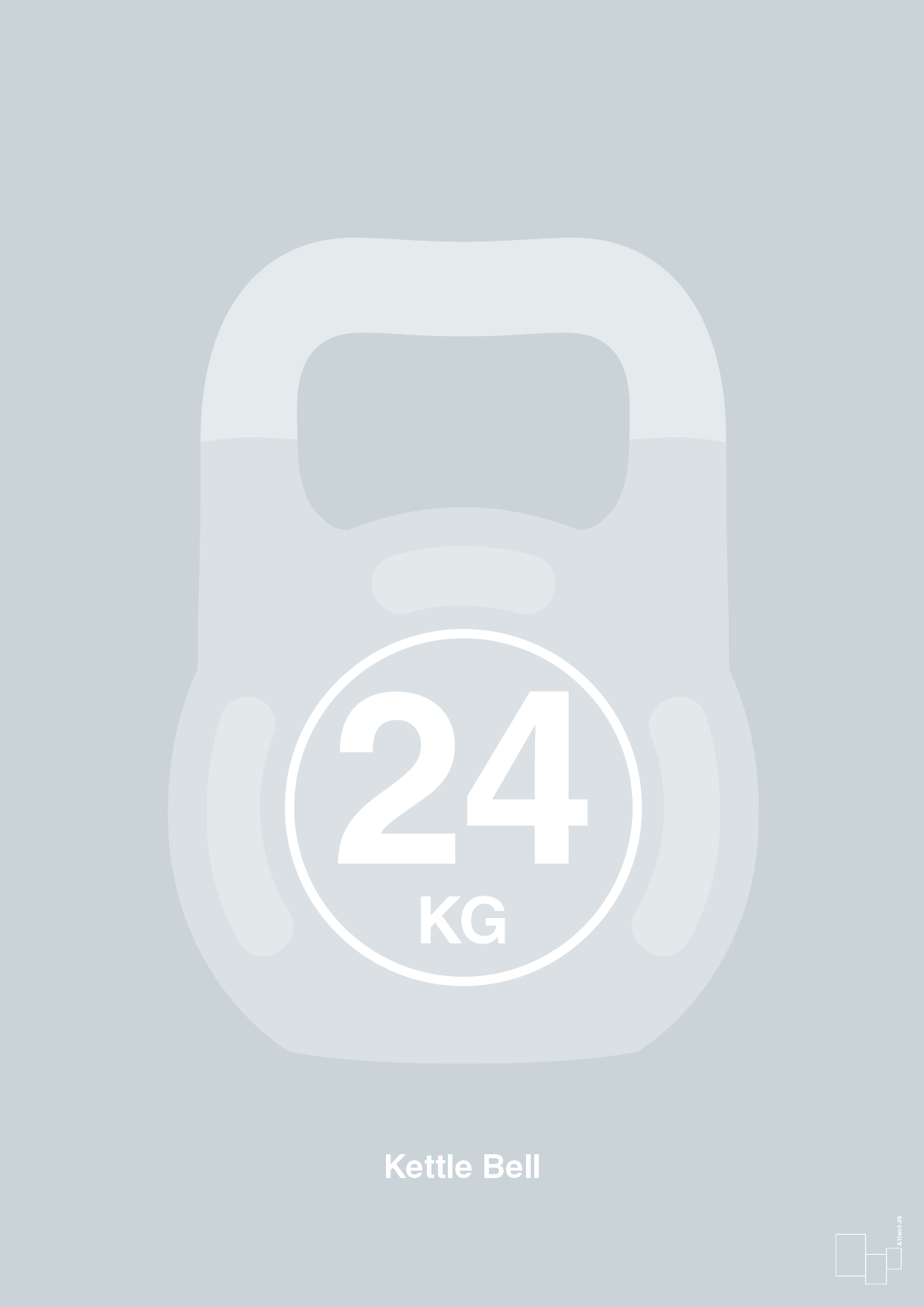 plakat: kettle bell 24 kg - light drizzle-Fitness-A1two3