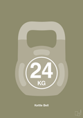 plakat: kettle bell 24 kg - misty forrest-Fitness-A1two3