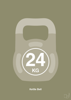 plakat: kettle bell 24 kg - misty forrest-Fitness-A1two3