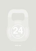 plakat: kettle bell 24 kg - painters white-Fitness-A1two3