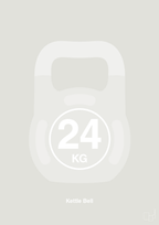plakat: kettle bell 24 kg - painters white-Fitness-A1two3