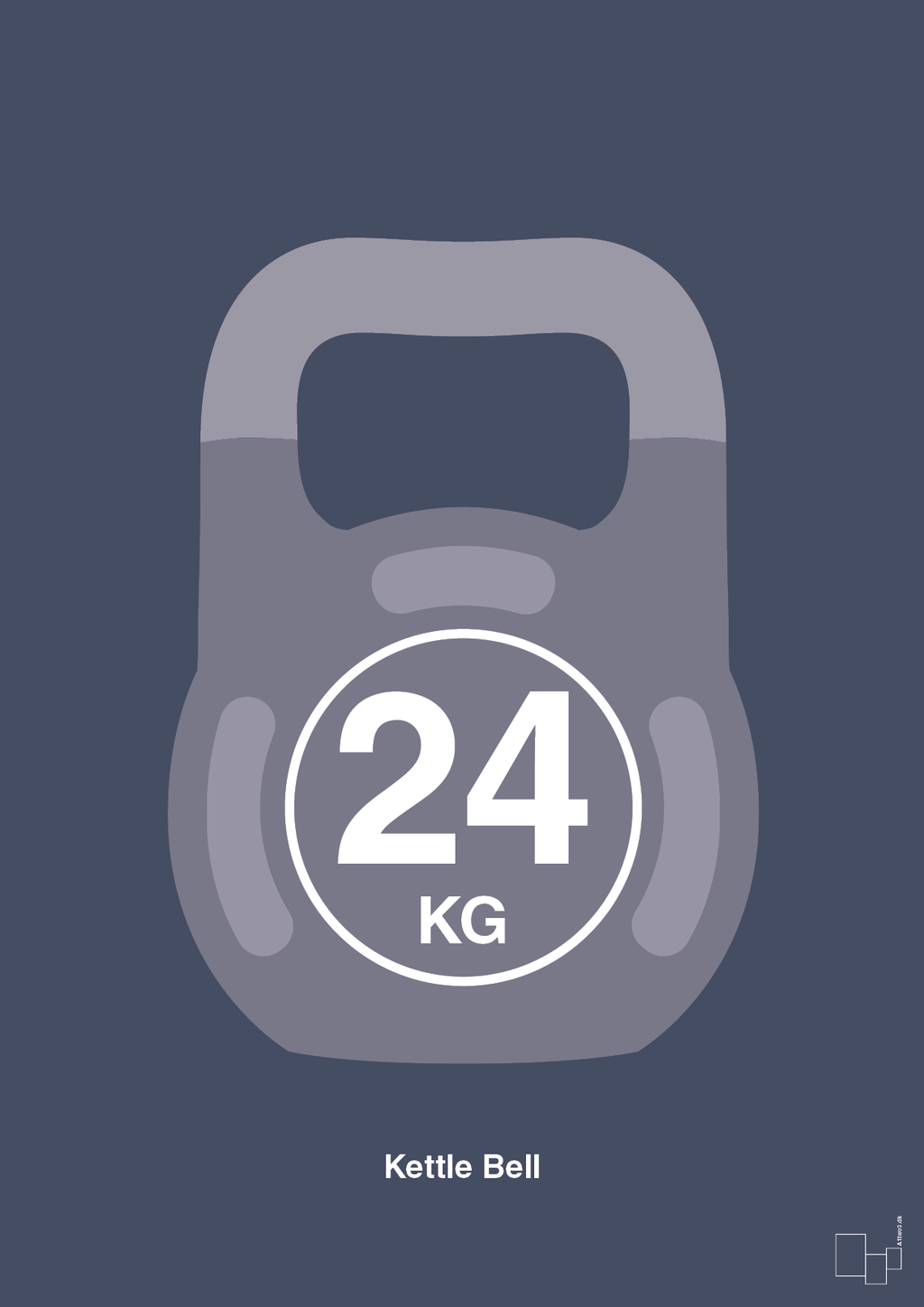 Kettle bell 24 kg - petrol-Fitness-A1two3