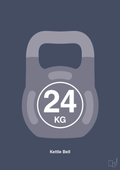 Kettle bell 24 kg - petrol-Fitness-A1two3