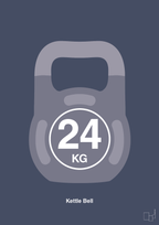 Kettle bell 24 kg - petrol-Fitness-A1two3